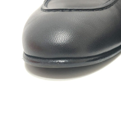 Hermes Leather Shoes Af201199Z Leather Black Moccasin H Logo Constance 34