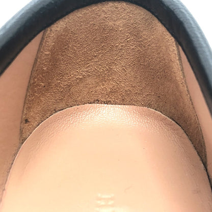 Hermes Leather Shoes Af201199Z Leather Black Moccasin H Logo Constance 34