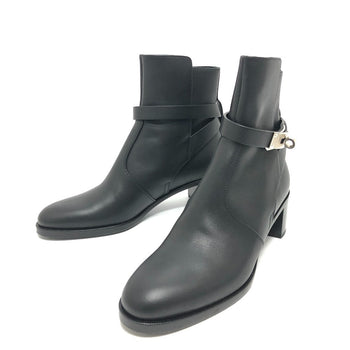 Hermes Boots Leather Black Frenchie Neo Kelly 36