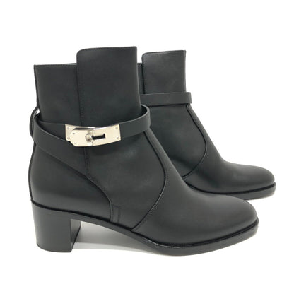 Hermes Boots Leather Black Frenchie Neo Kelly 36