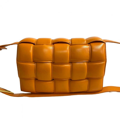 Bottegaveneta Shoulder Bag Leather Orange Padet Cassette Women