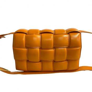 Bottegaveneta Shoulder Bag Leather Orange Padet Cassette Women