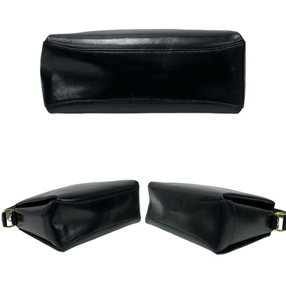 Gucci Shoulder Bag Calfskin, Leather Black Bamboo Women