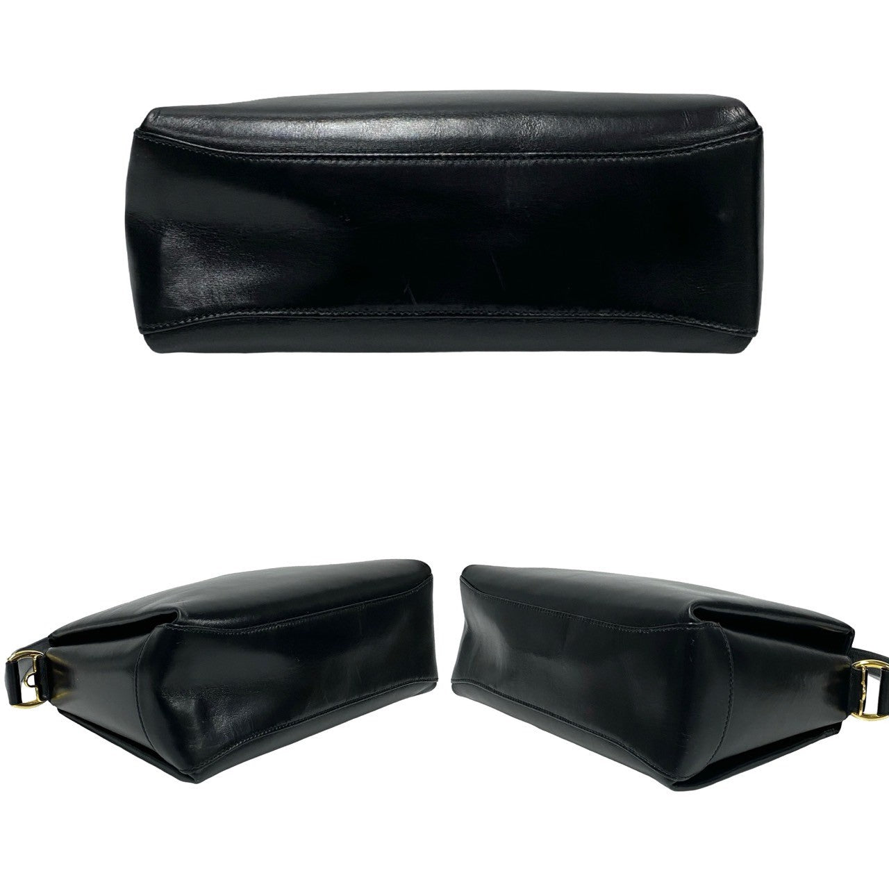 Gucci Shoulder Bag Calfskin, Leather Black Bamboo Women