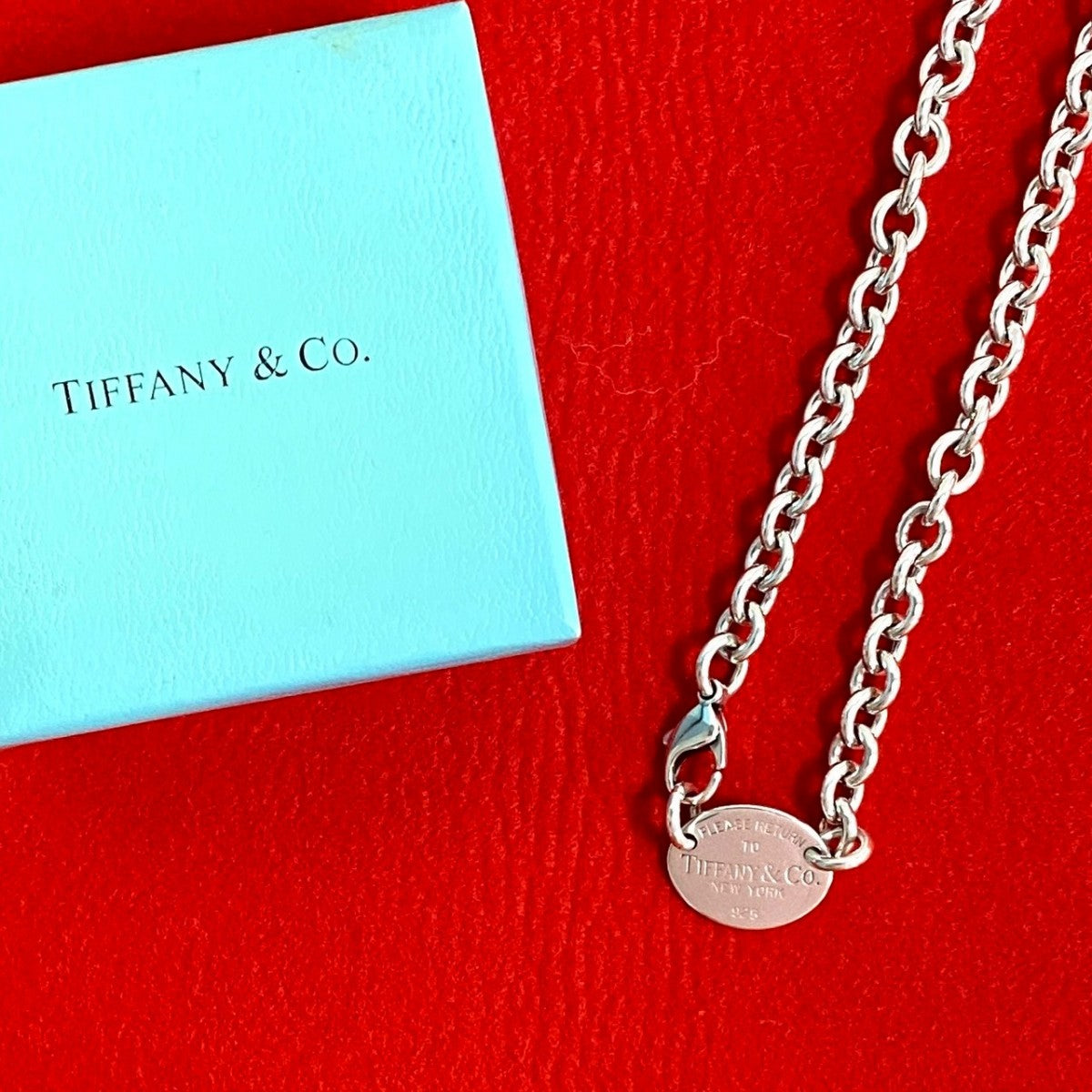 Tiffany&Co. Necklace Silver925 Silver Return To Oval Necklace