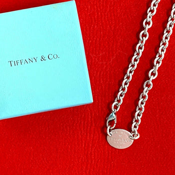 Tiffany&Co. Necklace Silver925 Silver Return To Oval Necklace