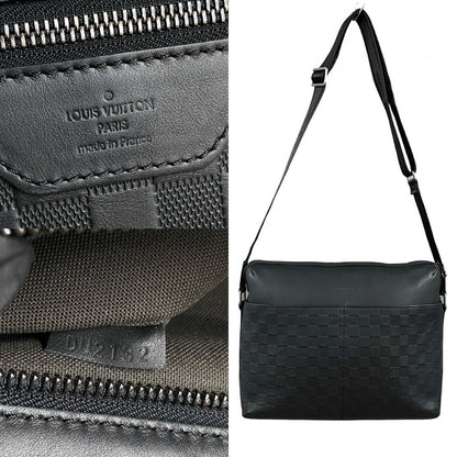 Louis Vuitton Shoulder Bag N41201 Leather Black Damier Anfini Calypso Mm Mens