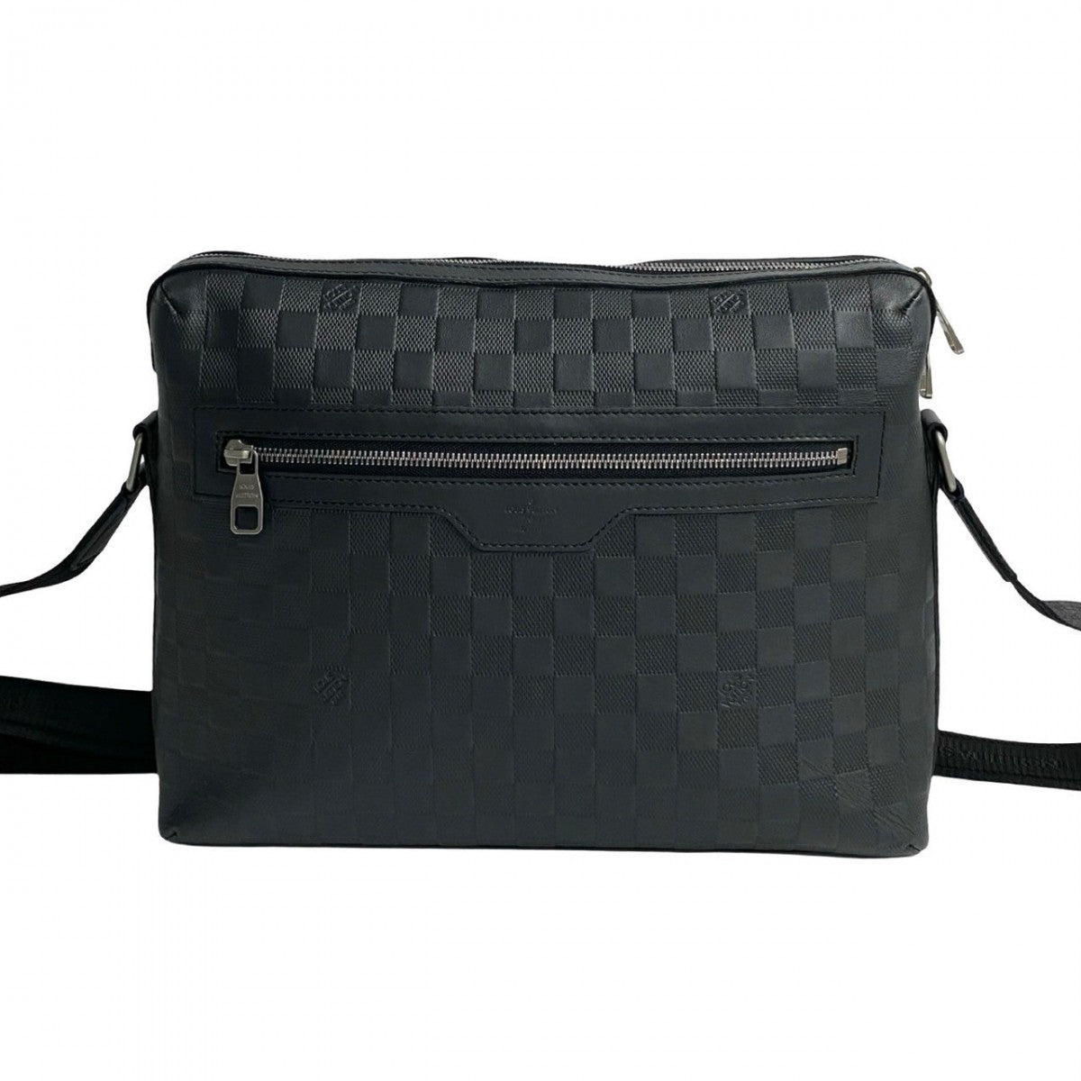 Louis Vuitton Shoulder Bag N41201 Leather Black Damier Anfini Calypso Mm Mens