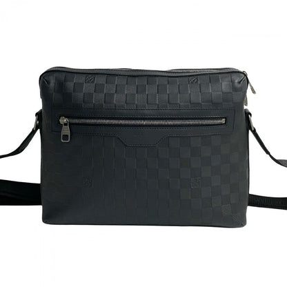 Louis Vuitton Shoulder Bag N41201 Leather Black Damier Anfini Calypso Mm Mens