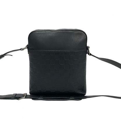 Louis Vuitton Shoulder Bag N23355 Damier Anfini Leather Black Messenger Bag Pochette District