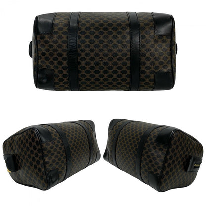 Celine Handbag Leather, Pvc Black Macadam Blason Triomphe Pattern Women