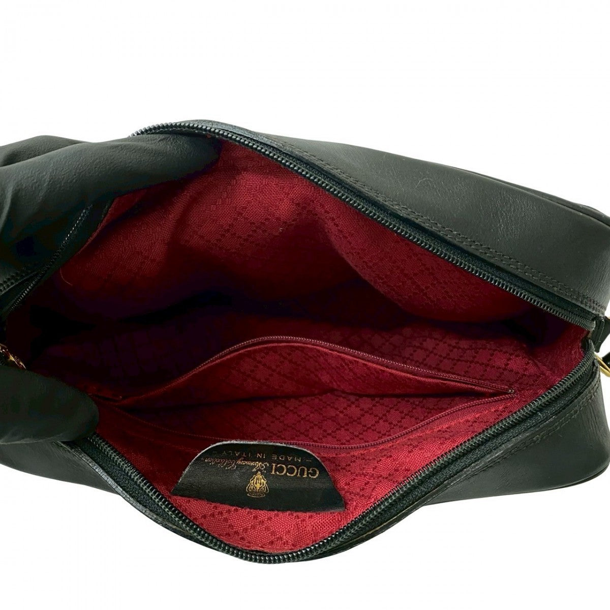 Gucci Shoulder Bag Canvas, Leather Black Gg Logo Metal Sherry Line Women