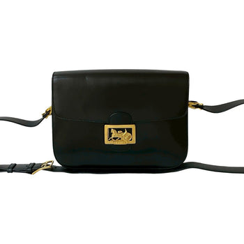 Celine Shoulder Bag Leather Black