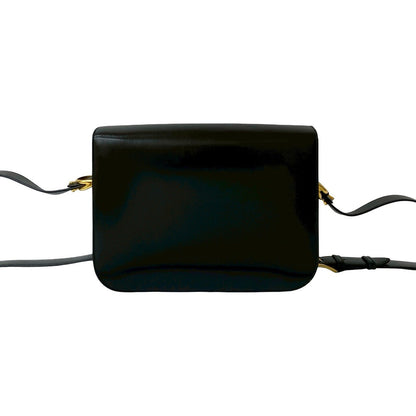 Celine Shoulder Bag Leather Black