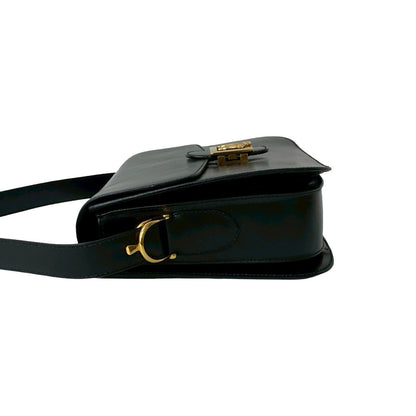 Celine Shoulder Bag Leather Black