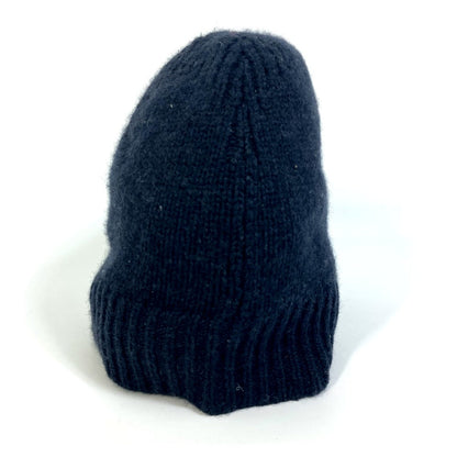 Hermes Knit Hat Cashmere Black Beanie Beanie Mens L