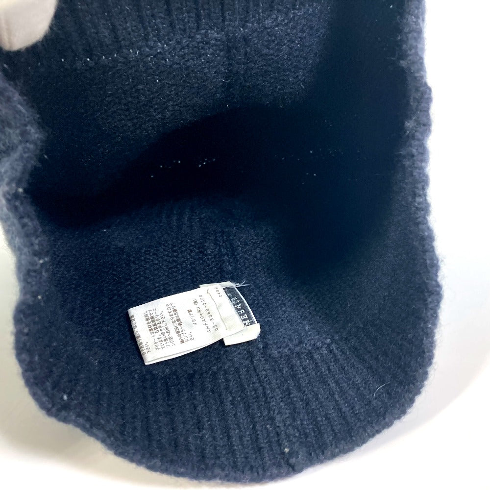 Hermes Knit Hat Cashmere Black Beanie Beanie Mens L