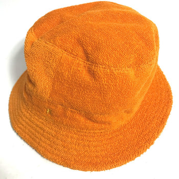 Hermes Hat Cotton Orange Pile H Logo Women 58