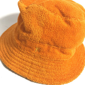 Hermes Hat Cotton Orange Pile H Logo Women 58