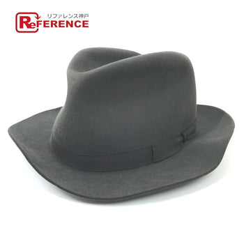 Hermes Hat , Beaver Gray Type Hat Hat Hat Mens 56