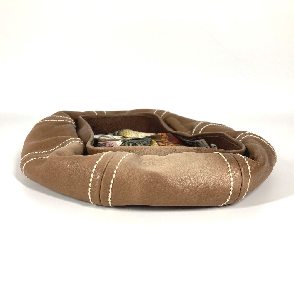 Hermes Beret Leather Brown 55