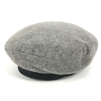 Hermes Beret Cashmere Gray Women 56