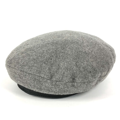 Hermes Beret Cashmere Gray Women 56