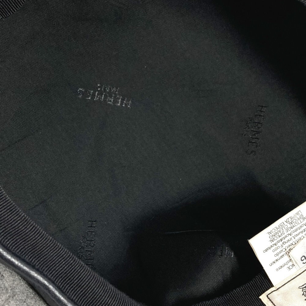 Hermes Beret Cashmere Gray Women 56