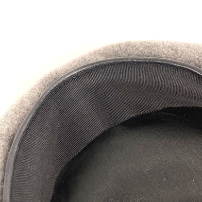 Hermes Beret Cashmere Gray Women 56