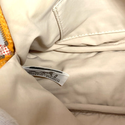 Hermes Pouch Canvas White Logo Horse Cheval
