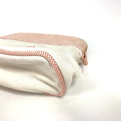 Hermes Pouch Canvas White Logo Horse Cheval
