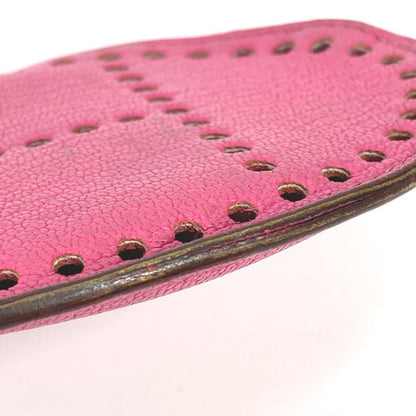 Hermes Coin Case Shave Pink Evelyn Logo Women