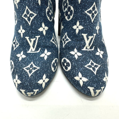 Louis Vuitton Boots Nl1201 Denim Blue Silhouette Line Women 36