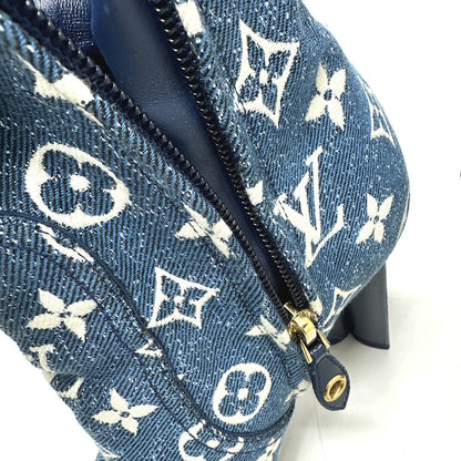 Louis Vuitton Boots Nl1201 Denim Blue Silhouette Line Women 36