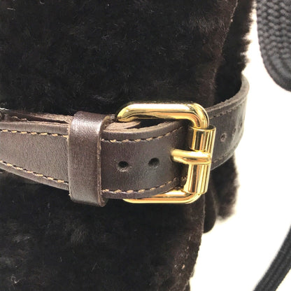 Louis Vuitton Boots Leather Brown Polka Lv Embossing Women 35.5