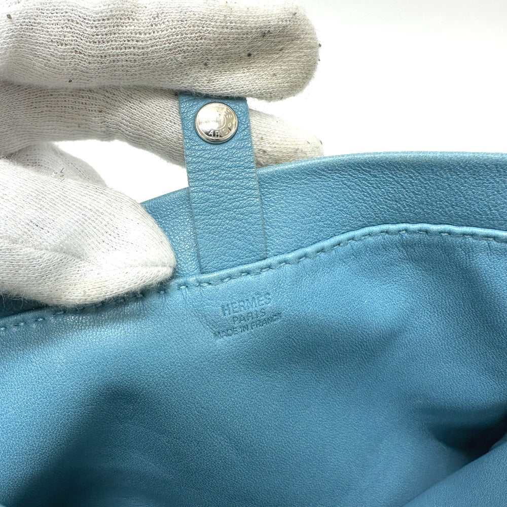 Hermes Shoulder Bag Leather Blue Crude Cell
