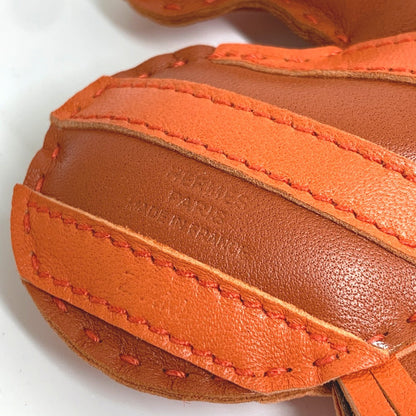 Hermes Bag Charm Leather / Anemiro Orange Gee Gee Savannah Women(Unisex)