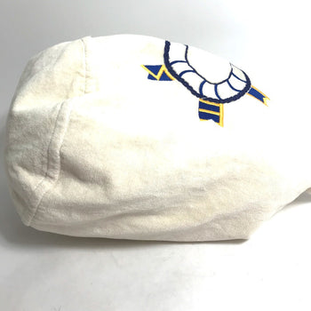 Hermes Shoulder Bag Cotton White Marine Pattern Purse Women