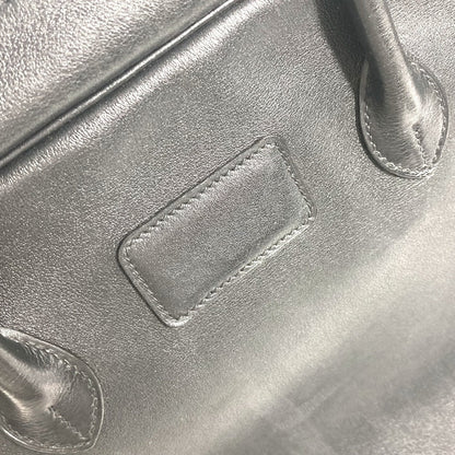 Hermes Business Bag Leather Black Eiffel Mens