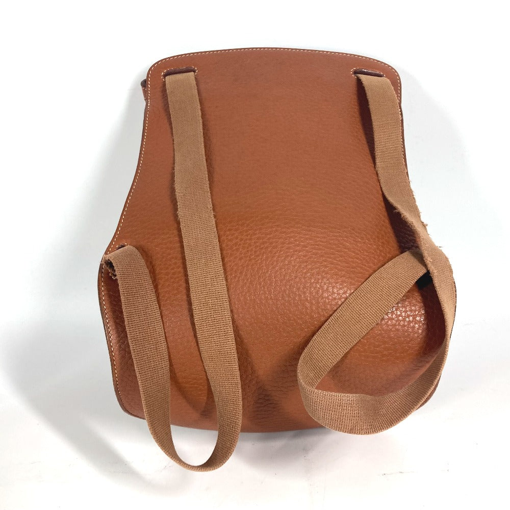 Hermes Backpack Leather Brown Sherpa Pm Women