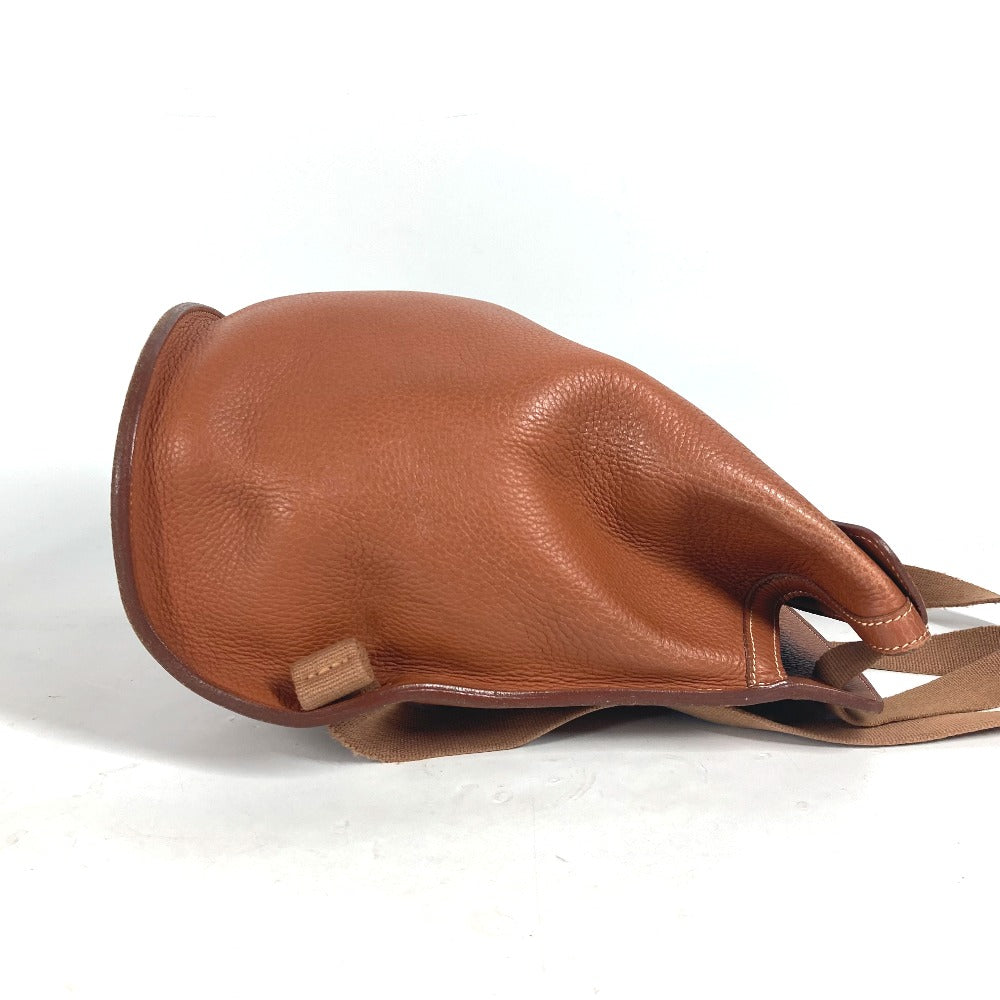 Hermes Backpack Leather Brown Sherpa Pm Women