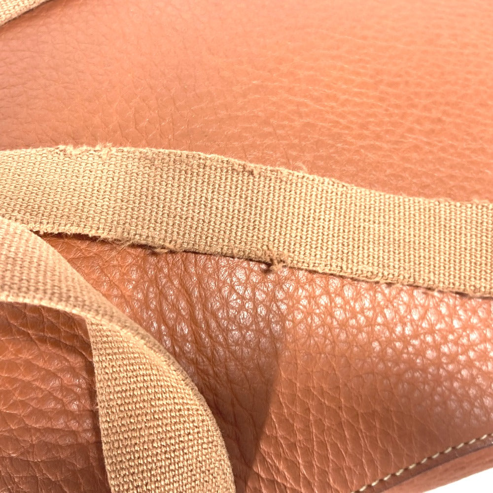 Hermes Backpack Leather Brown Sherpa Pm Women