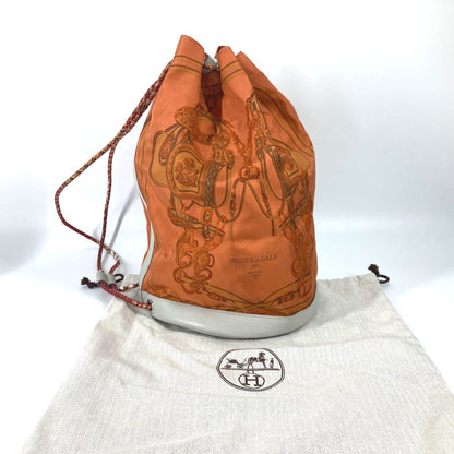Hermes Shoulder Bag Silk, Leather Orange Shoulder Soie Cool 22 Brides De Gala Women