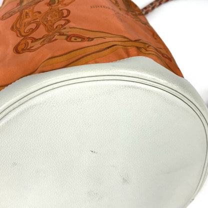 Hermes Shoulder Bag Silk, Leather Orange Shoulder Soie Cool 22 Brides De Gala Women
