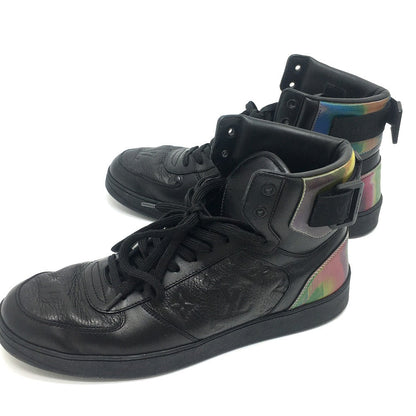 Louis Vuitton Sneakers 1A7S6R Leather Black Rivoli Line Monogram Mens 7