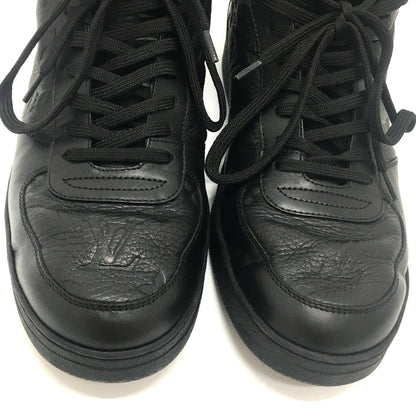 Louis Vuitton Sneakers 1A7S6R Leather Black Rivoli Line Monogram Mens 7