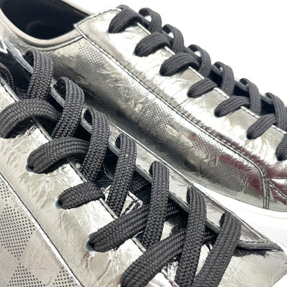 Louis Vuitton Sneakers 1A90Ga Leather , Metallic Damier Leather Gray Damier Tattoo Line 7