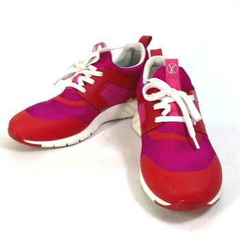 Louis Vuitton Sneakers Nylon, Nylon Pink By Color Logo Women 36