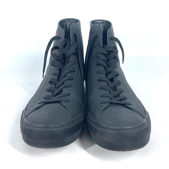 Louis Vuitton Sneakers Leather Black Rainbow Logo Mens 8 1/2