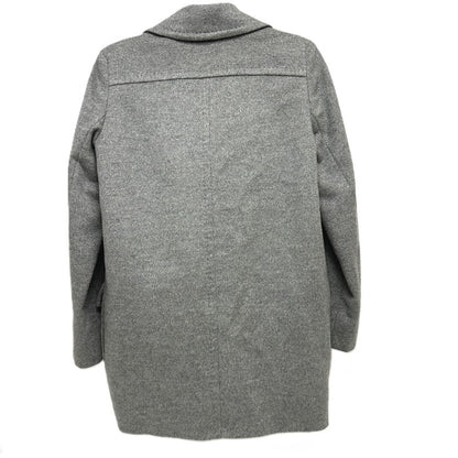 Max Mara Jacket Wool Gray Studio Wool Blend Double Breasted Tailored Jacket Women 36